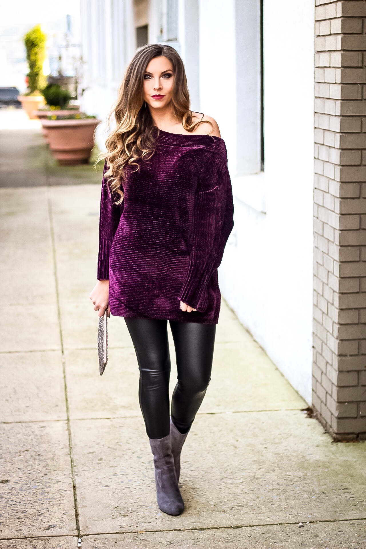 red mid calf booties